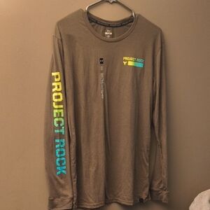 Under Armour Project Rock Military Green Long Sleeve Shirt
